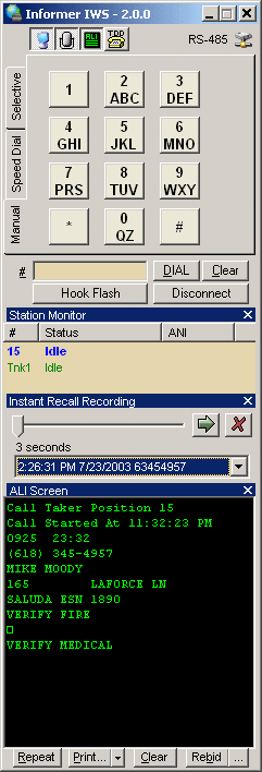 Informer911 PSAP Client Application Informer911 PSAP Client Application